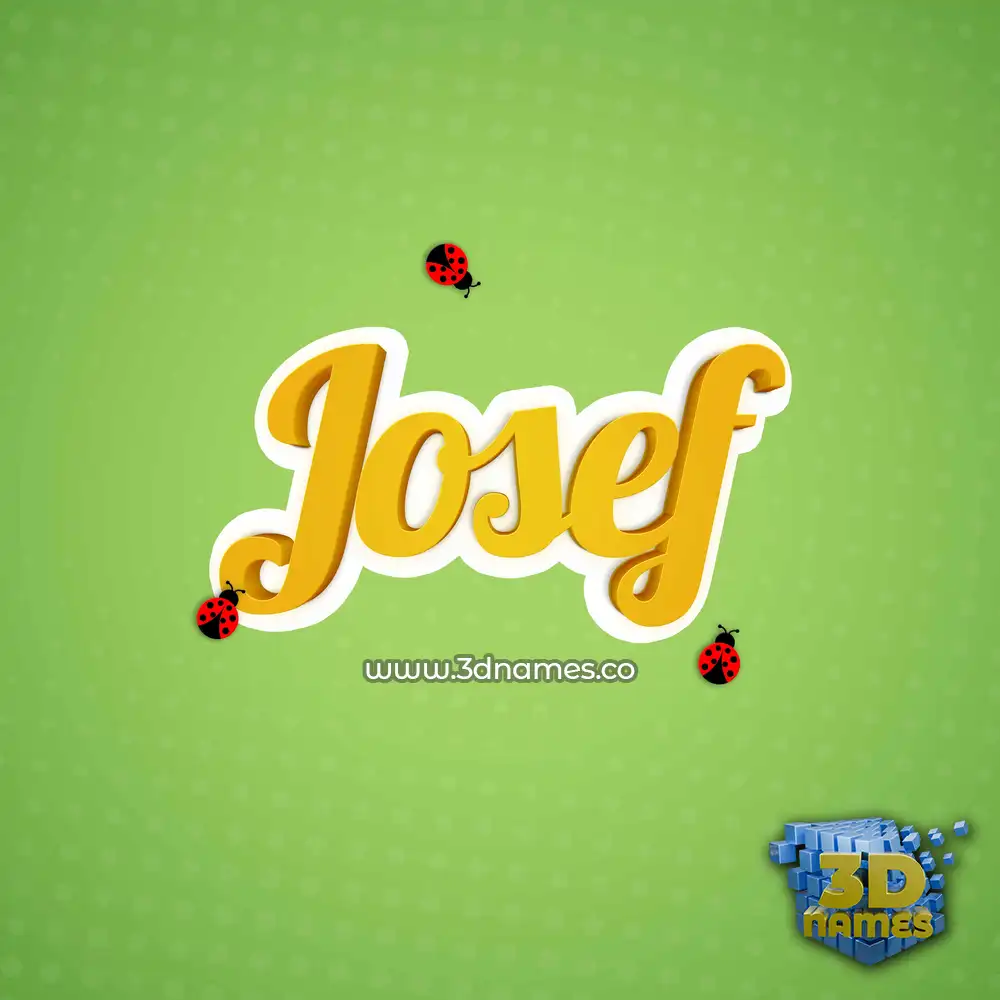 josef in Ladybugs style - 3D name wallpaper