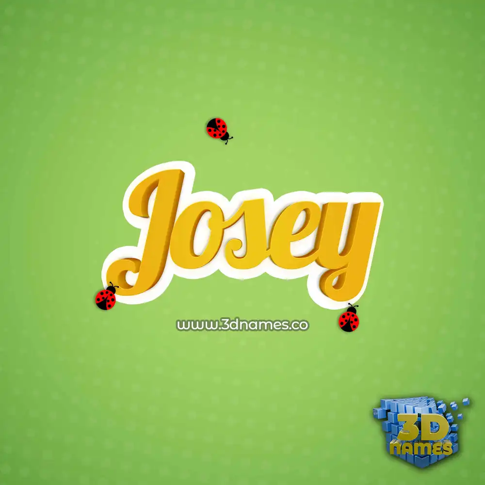 josey in Ladybugs style - 3D name wallpaper