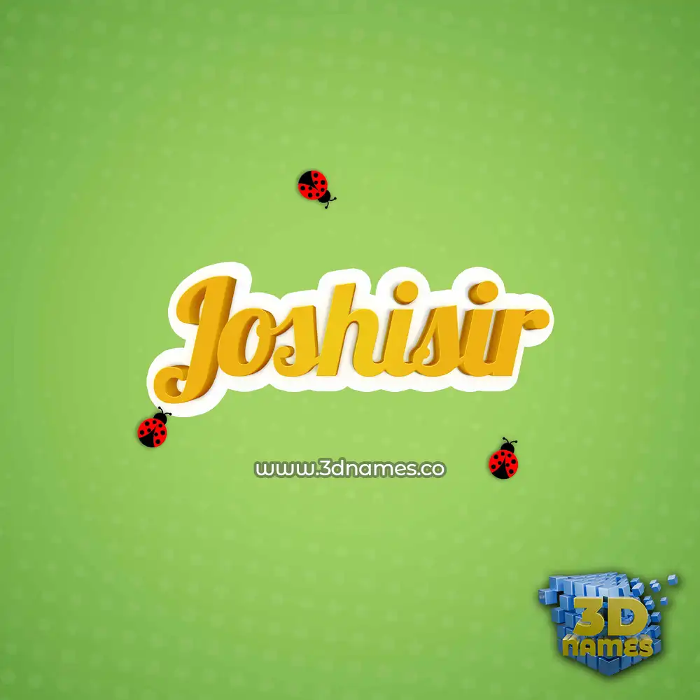 joshisir in Ladybugs style - 3D name wallpaper