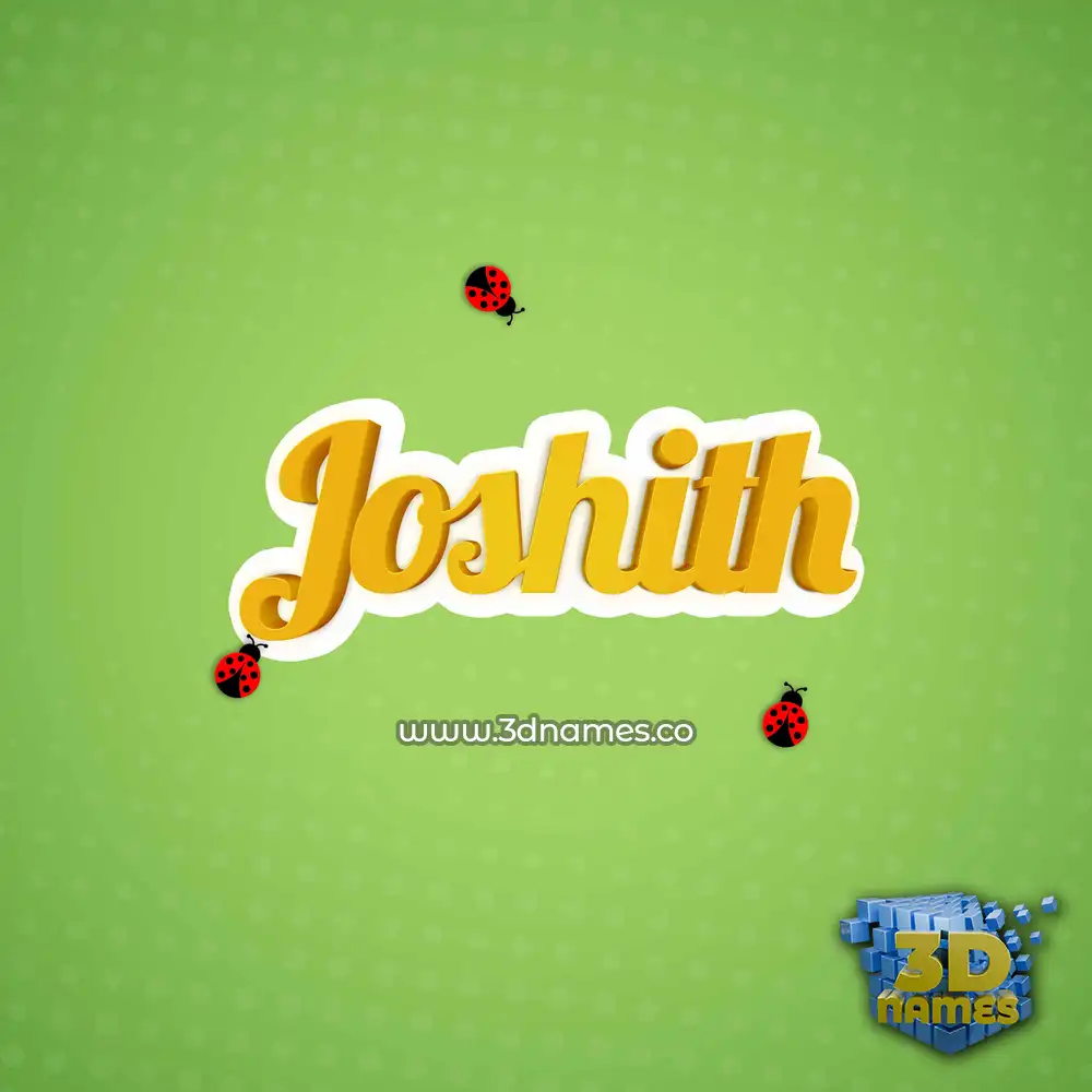 joshith in Ladybugs style - 3D name wallpaper