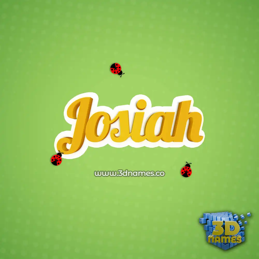 josiah in Ladybugs style - 3D name wallpaper