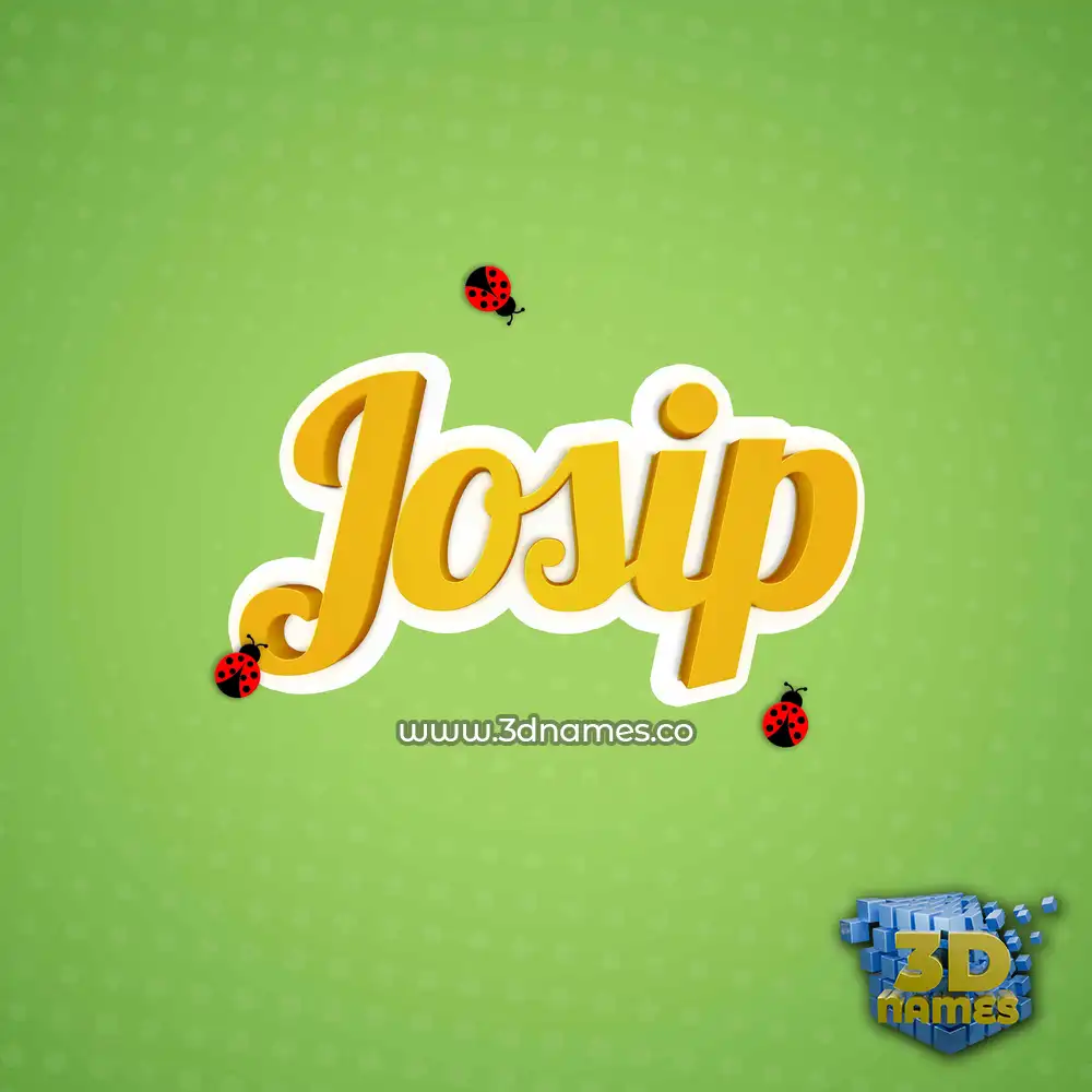 josip in Ladybugs style - 3D name wallpaper