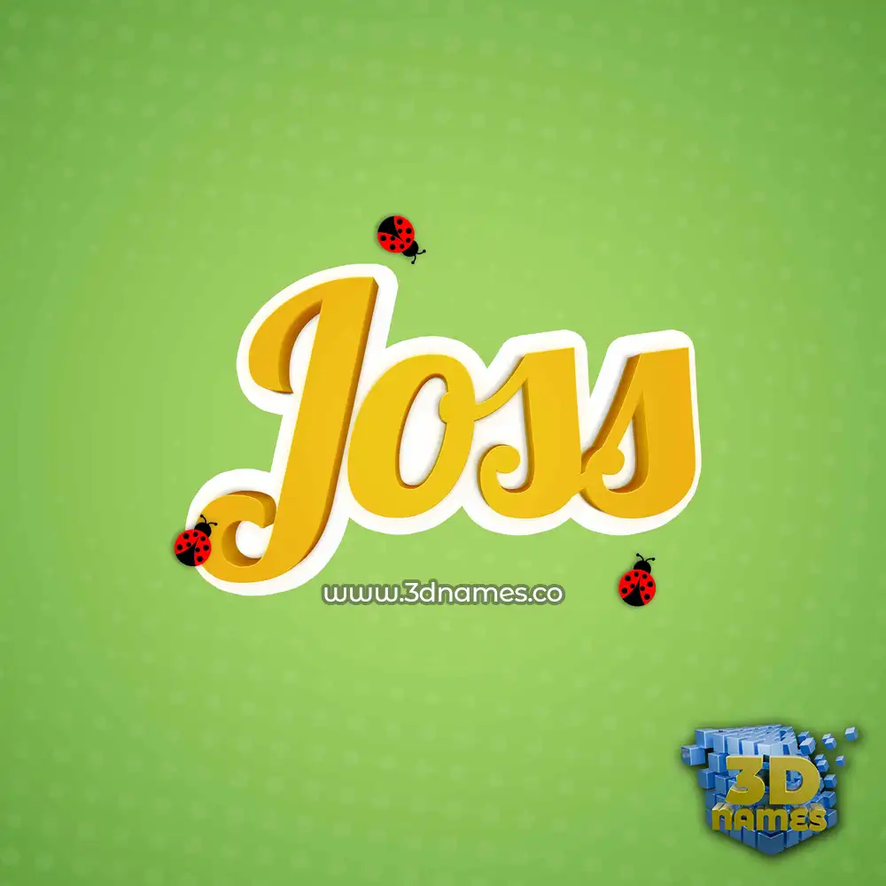 joss in Ladybugs style - 3D name wallpaper