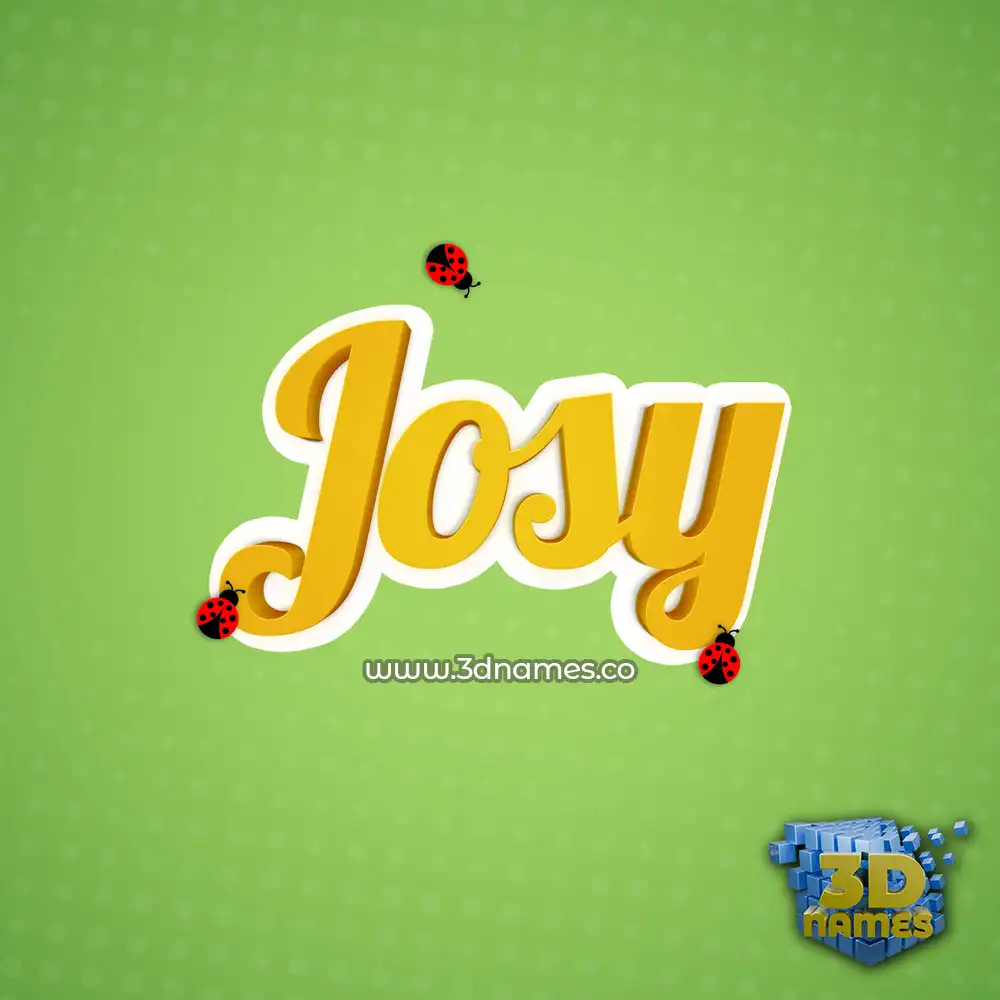 josy in Ladybugs style - 3D name wallpaper
