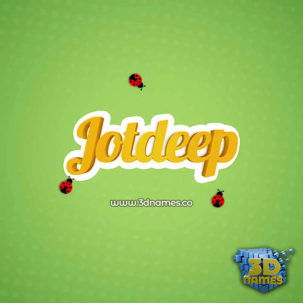 jotdeep in Ladybugs style - 3D name wallpaper