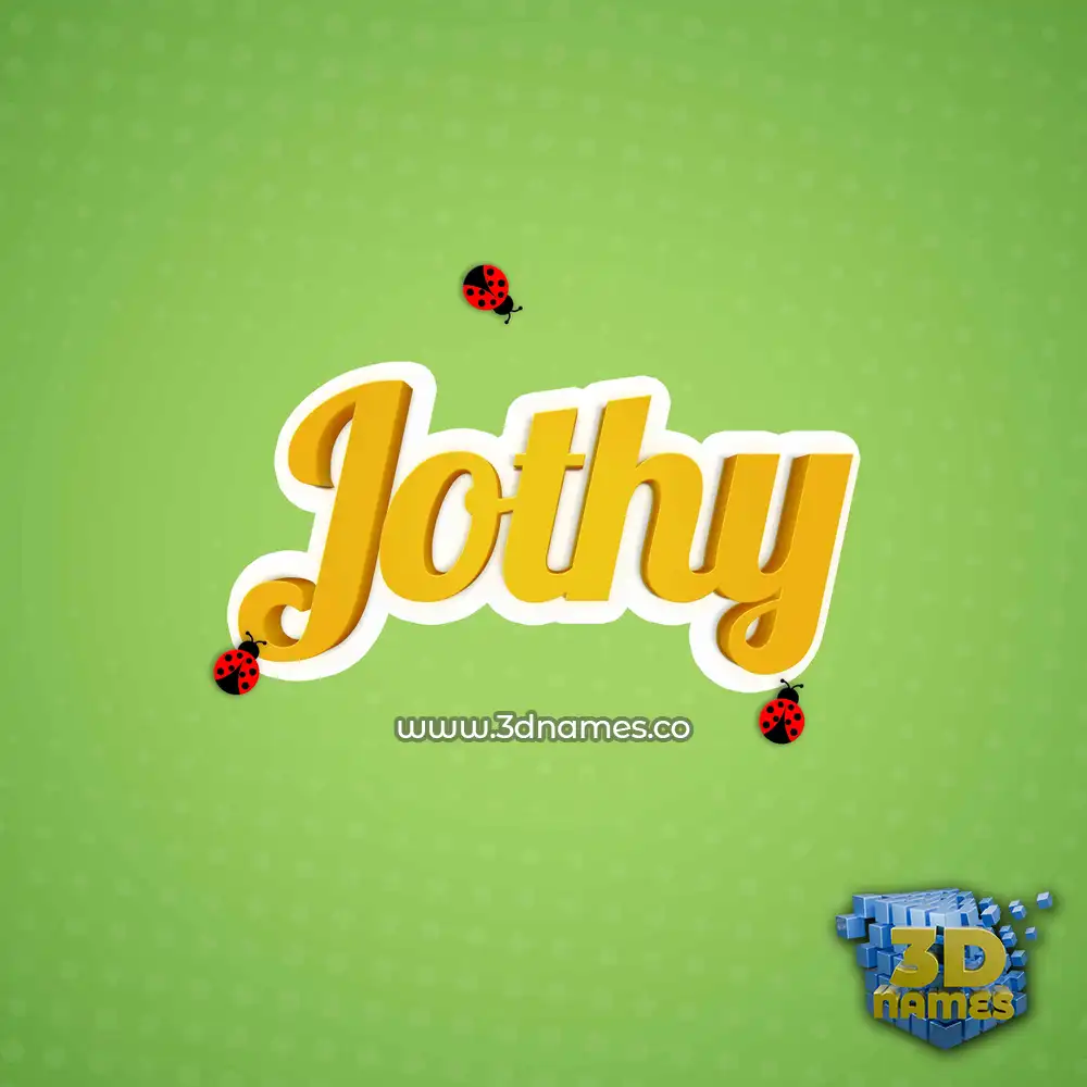 jothy in Ladybugs style - 3D name wallpaper