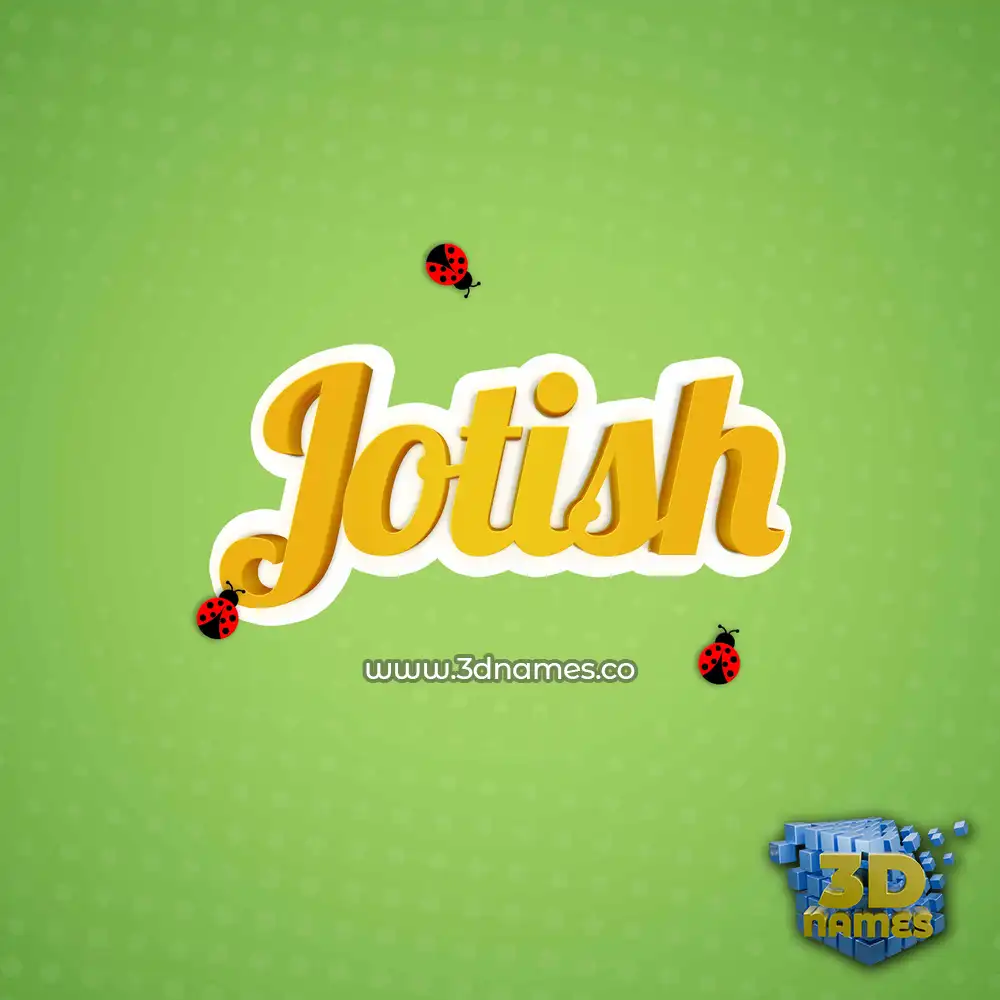 jotish in Ladybugs style - 3D name wallpaper