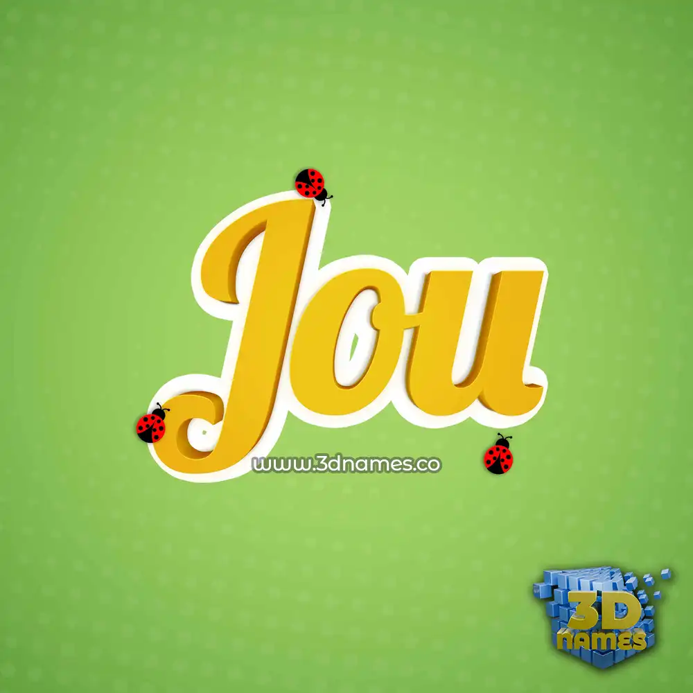 jou in Ladybugs style - 3D name wallpaper