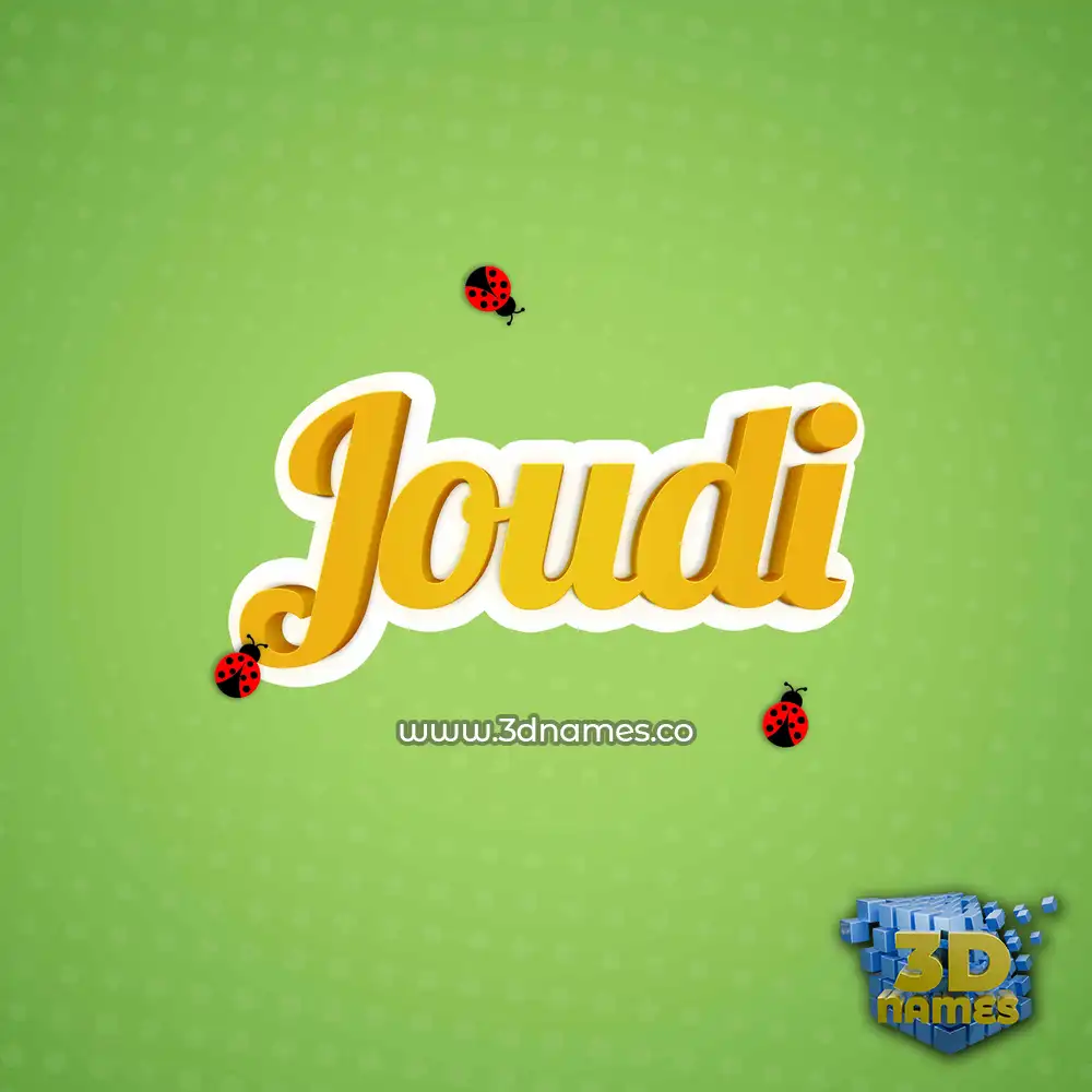 joudi in Ladybugs style - 3D name wallpaper