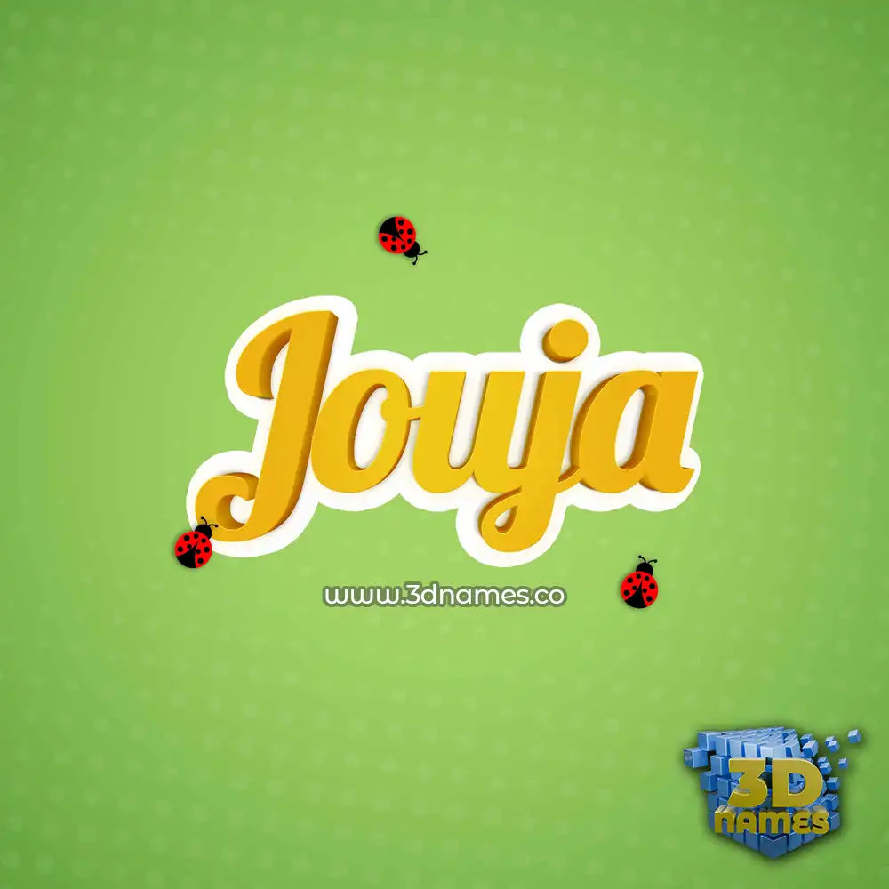 jouja in Ladybugs style - 3D name wallpaper