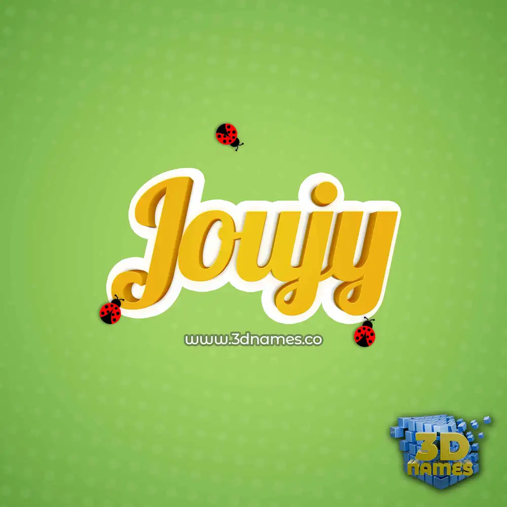 joujy in Ladybugs style - 3D name wallpaper