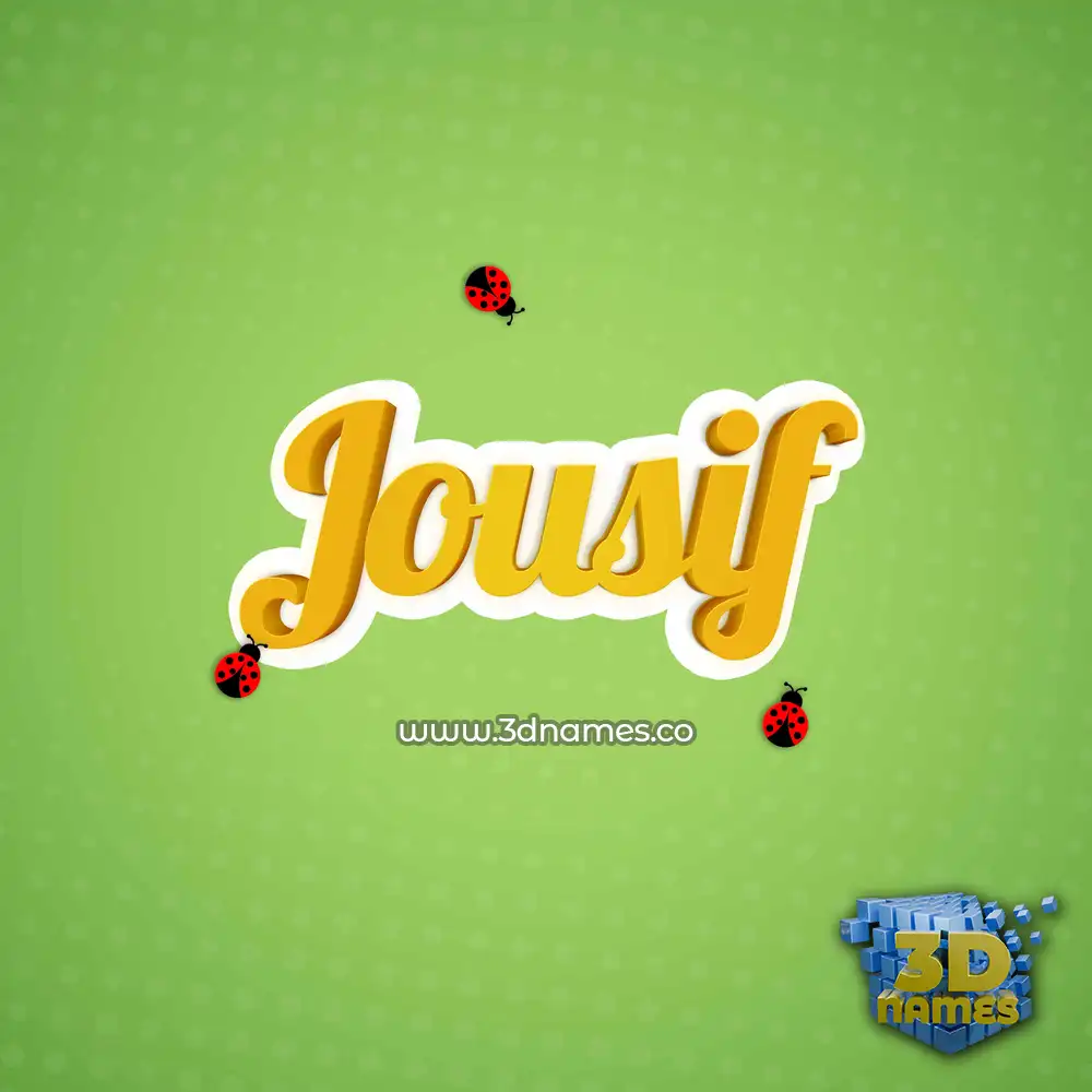 jousif in Ladybugs style - 3D name wallpaper