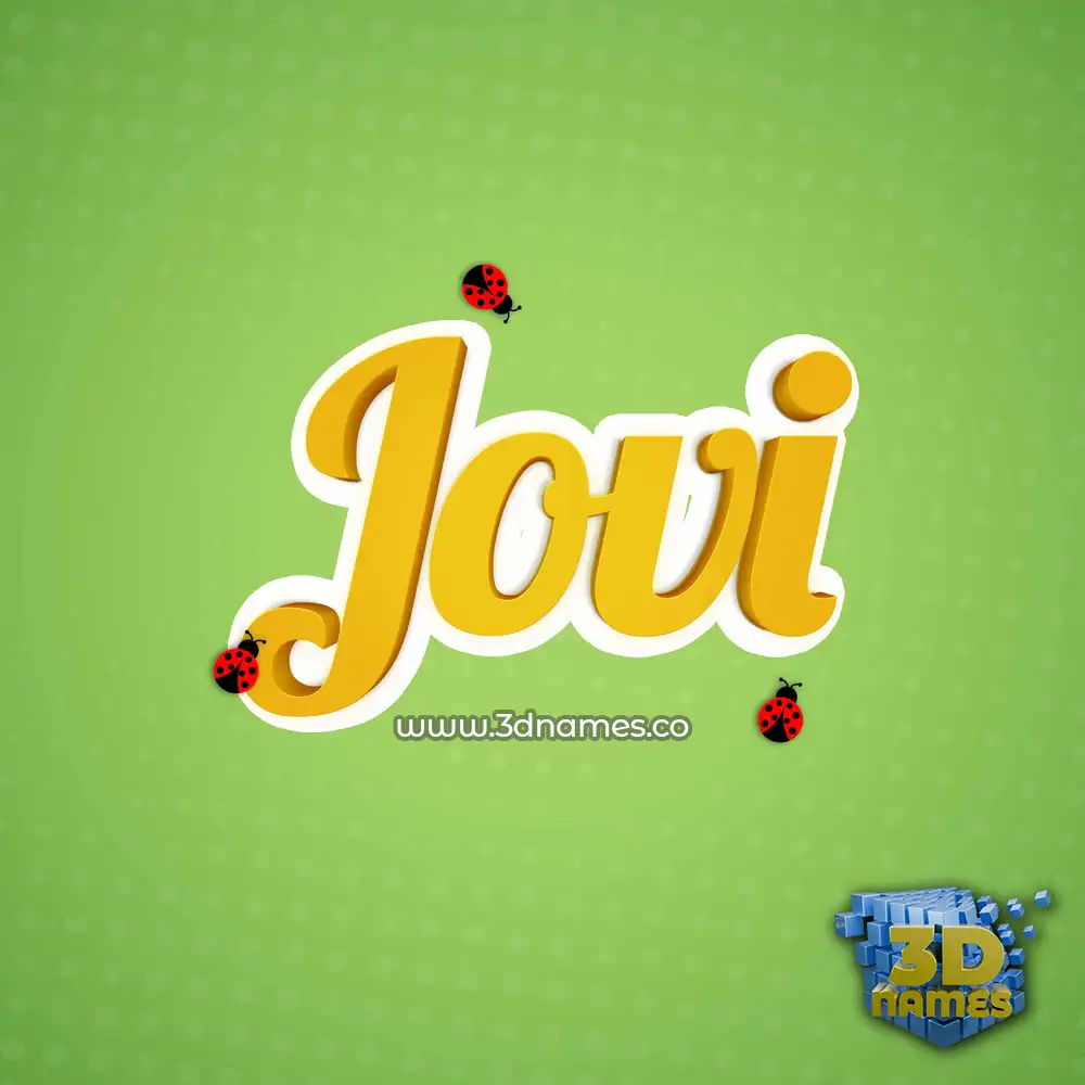 jovi in Ladybugs style - 3D name wallpaper