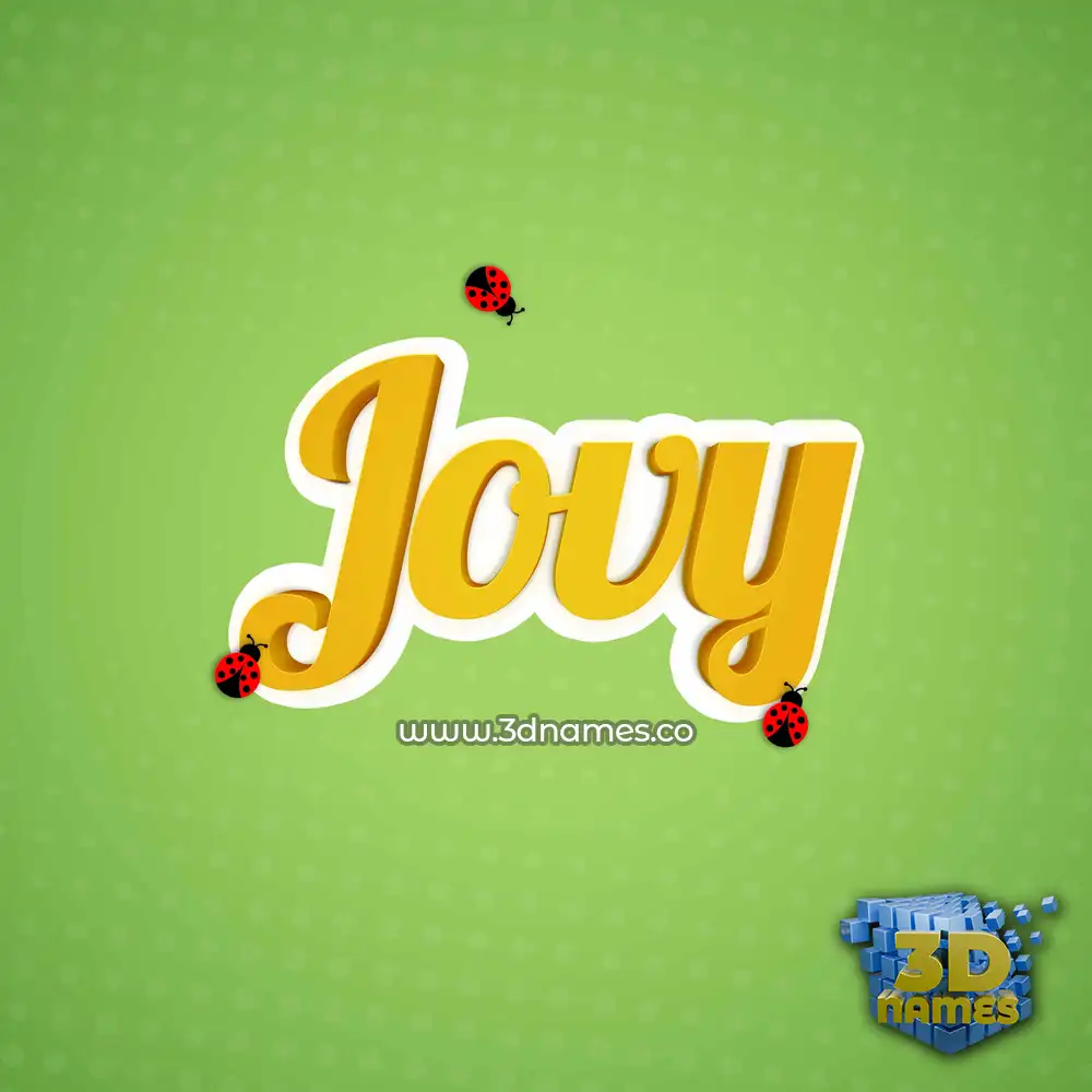 jovy in Ladybugs style - 3D name wallpaper