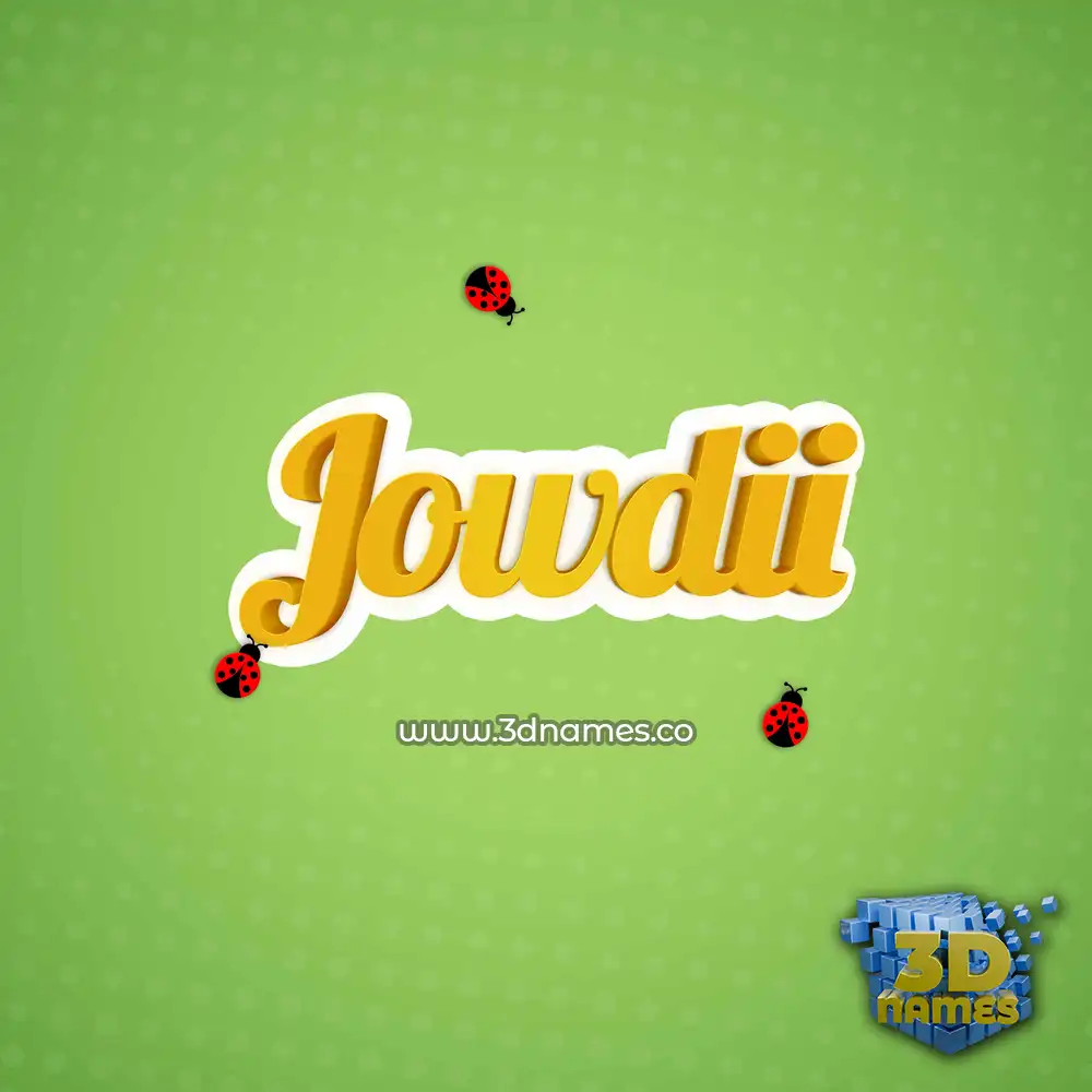 jowdii in Ladybugs style - 3D name wallpaper