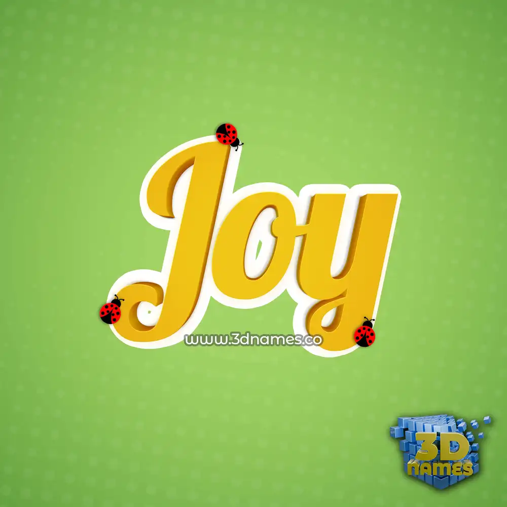 joy in Ladybugs style - 3D name wallpaper
