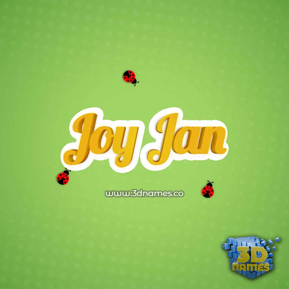 joy jan in Ladybugs style - 3D name wallpaper
