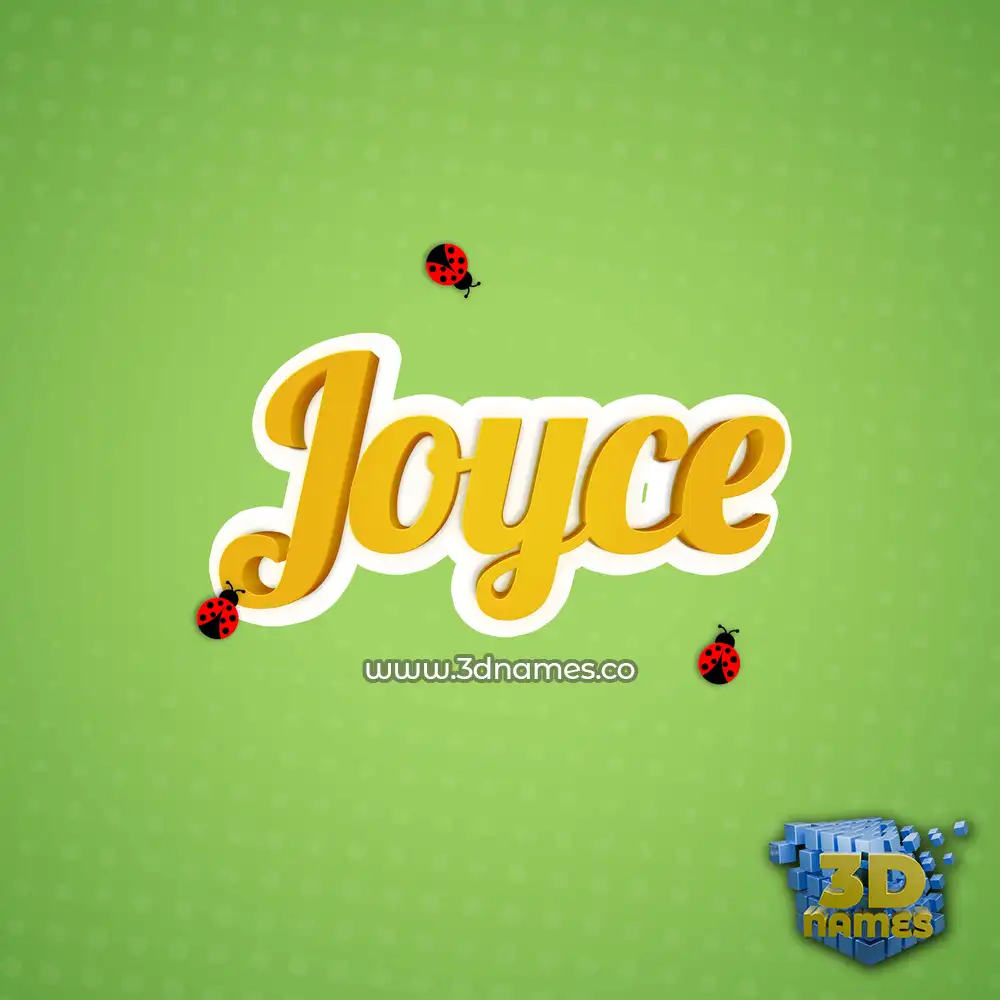 joyce in Ladybugs style - 3D name wallpaper