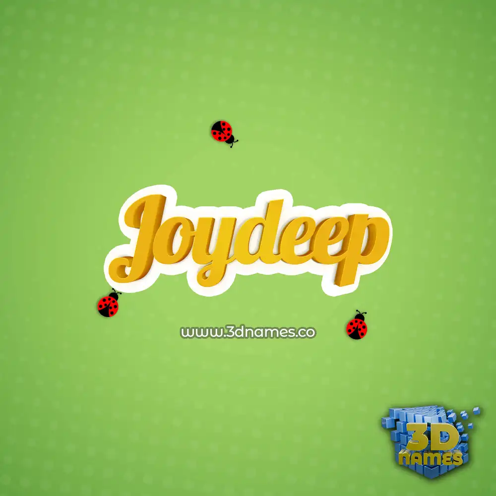 joydeep in Ladybugs style - 3D name wallpaper