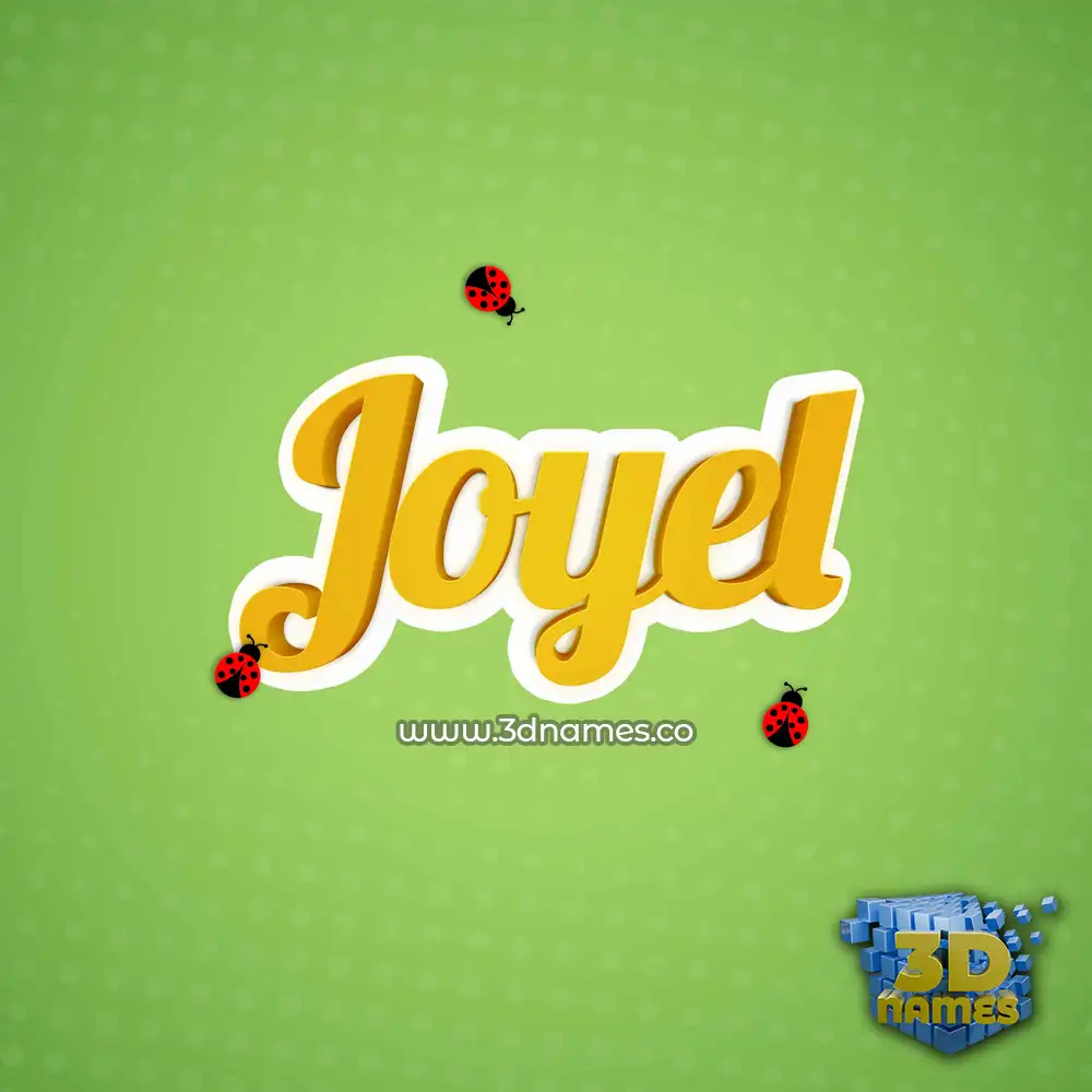 joyel in Ladybugs style - 3D name wallpaper