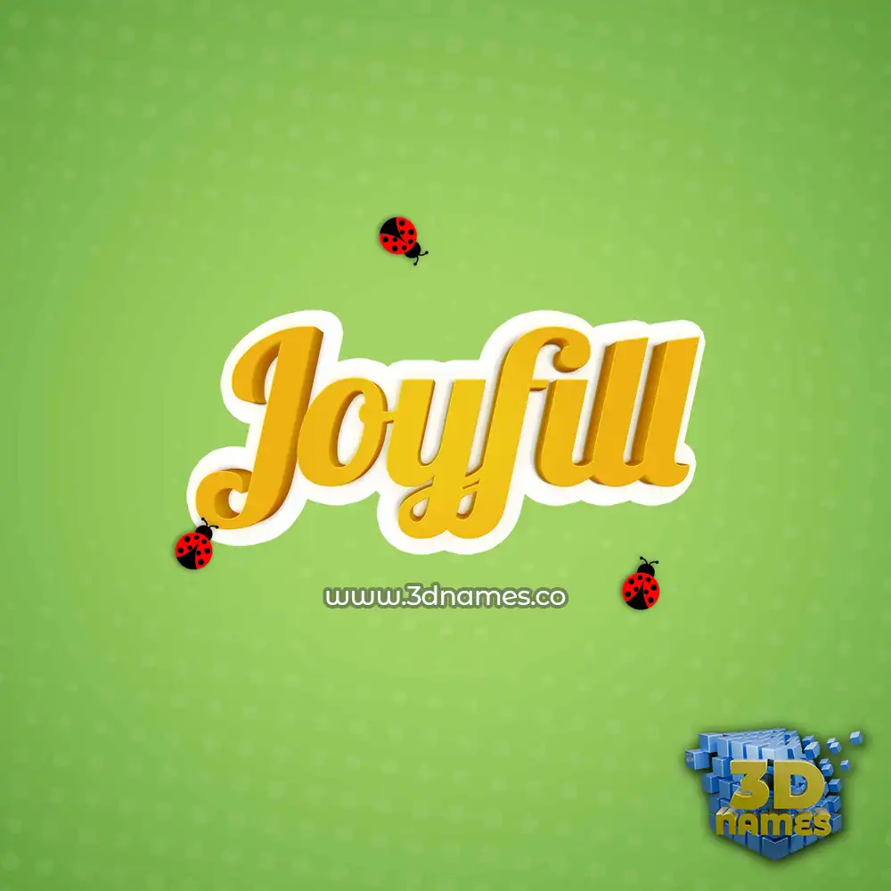 joyfill in Ladybugs style - 3D name wallpaper