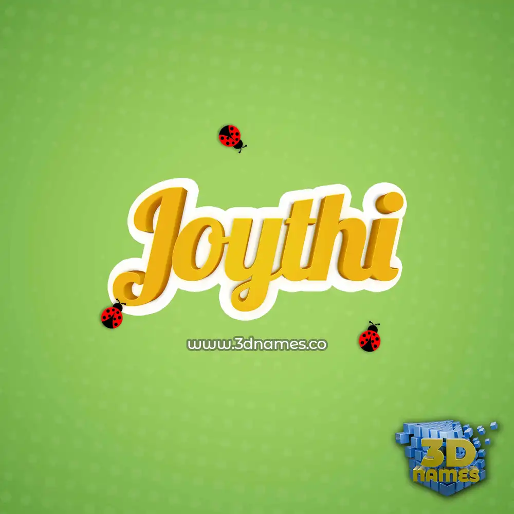 joythi in Ladybugs style - 3D name wallpaper