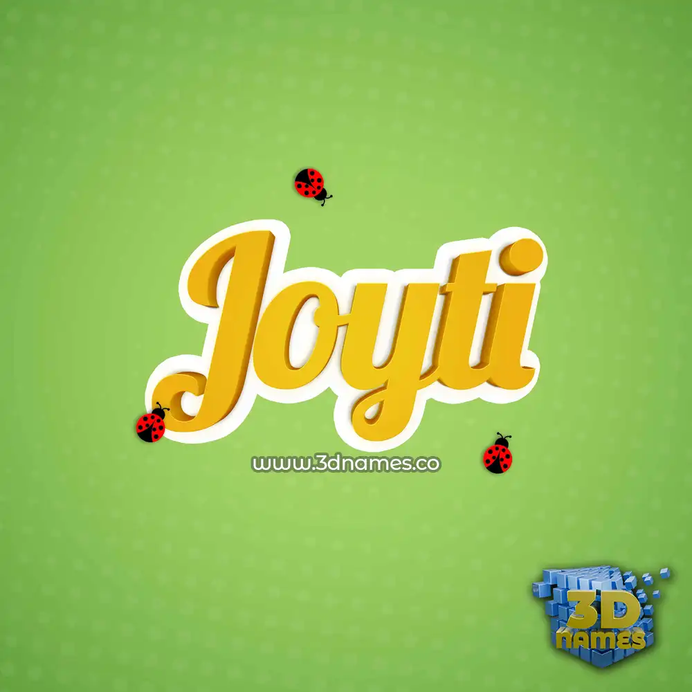 joyti in Ladybugs style - 3D name wallpaper