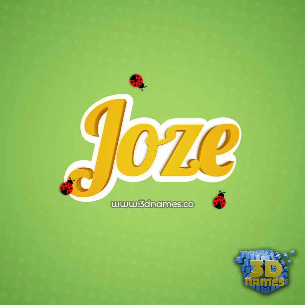 joze in Ladybugs style - 3D name wallpaper