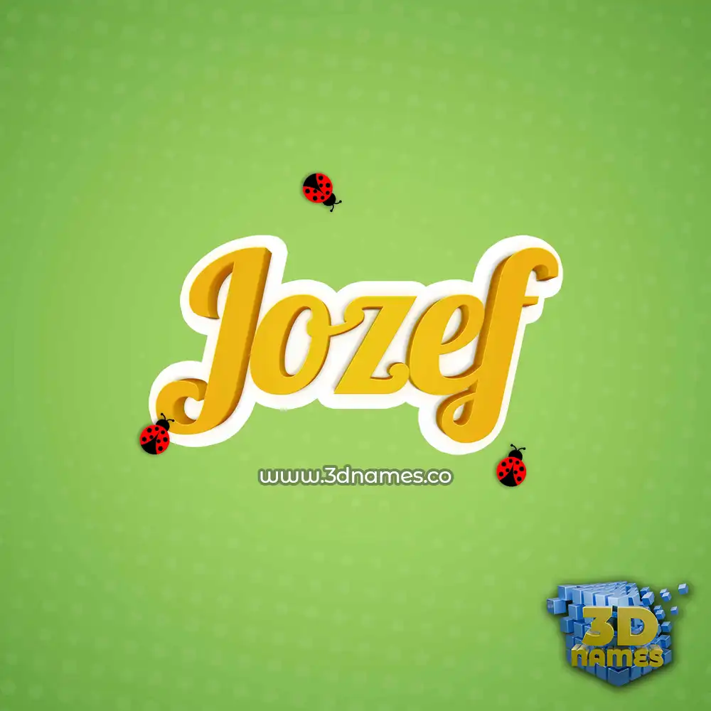 jozef in Ladybugs style - 3D name wallpaper