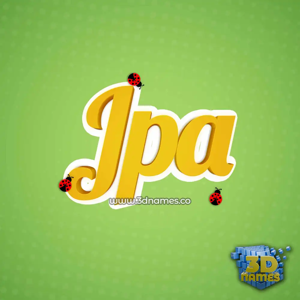 jpa in Ladybugs style - 3D name wallpaper