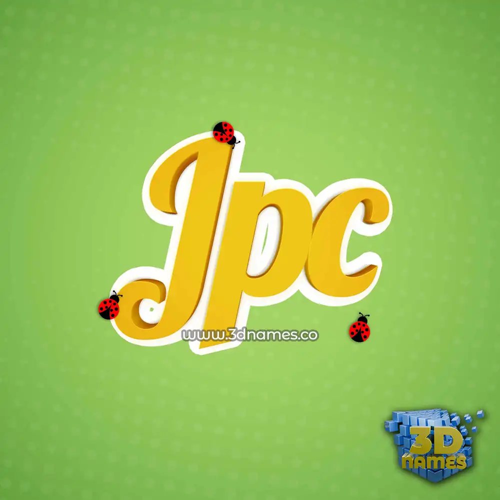 jpc in Ladybugs style - 3D name wallpaper