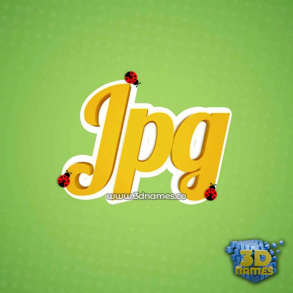 jpg in Ladybugs style - 3D name wallpaper