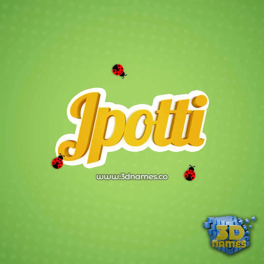 jpotti in Ladybugs style - 3D name wallpaper