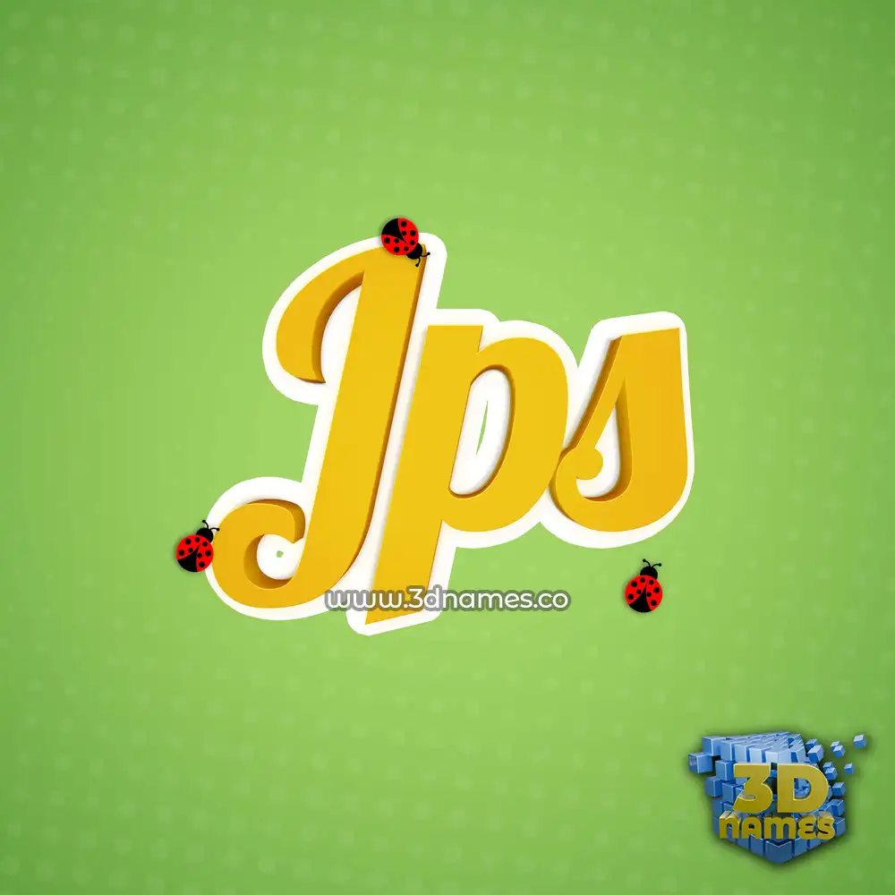 jps in Ladybugs style - 3D name wallpaper