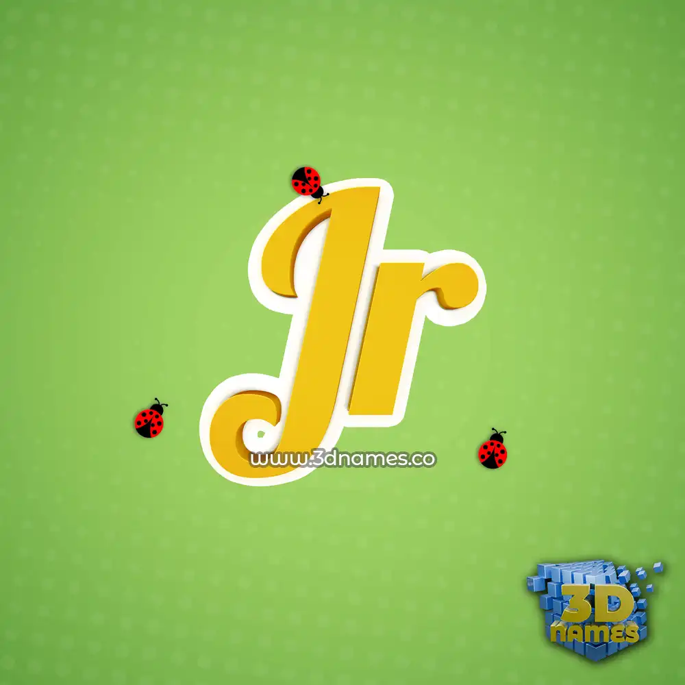 jr in Ladybugs style - 3D name wallpaper