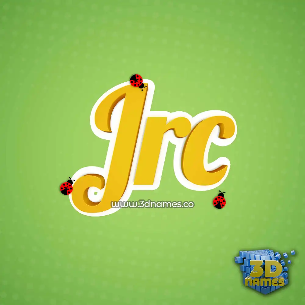 jrc in Ladybugs style - 3D name wallpaper