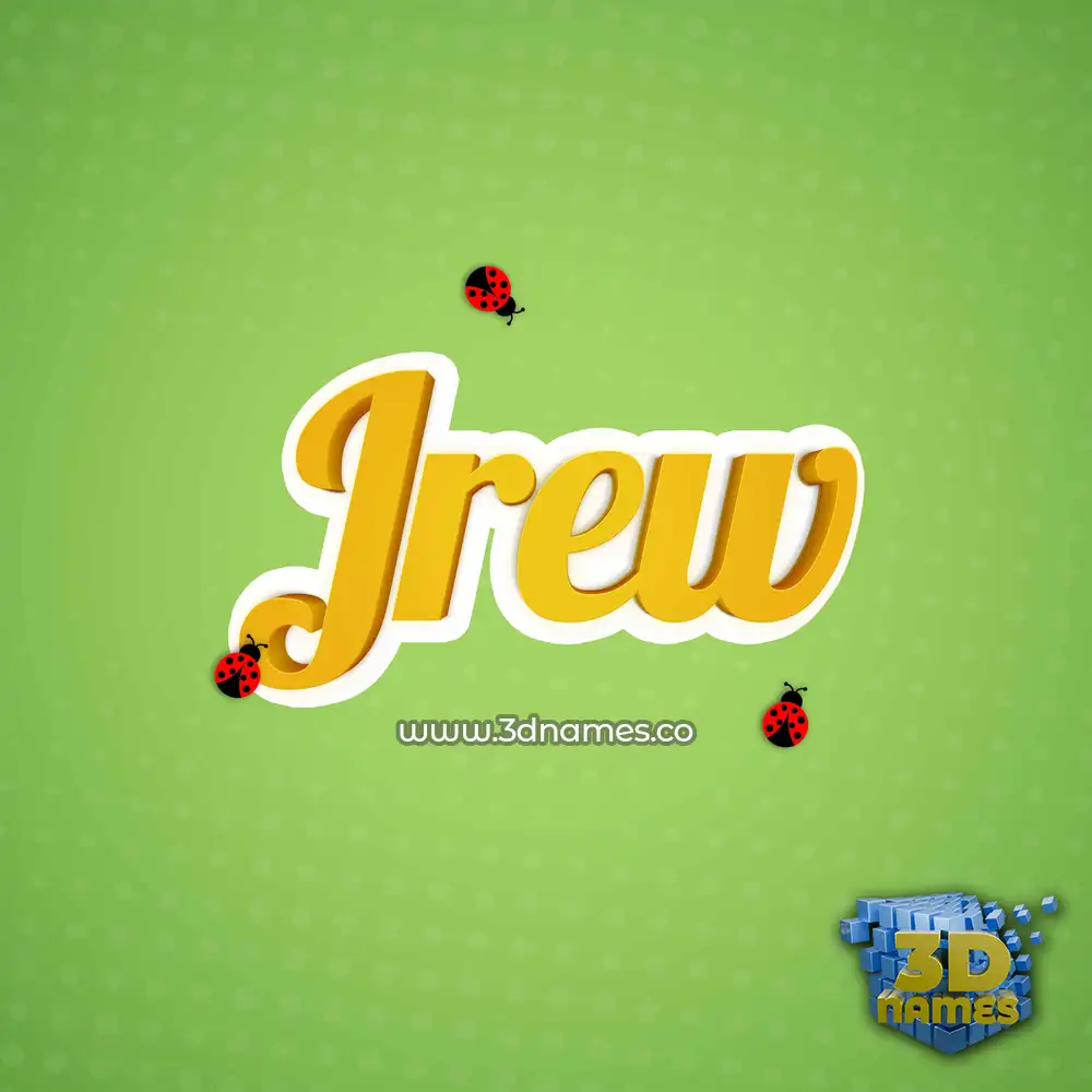 jrew in Ladybugs style - 3D name wallpaper