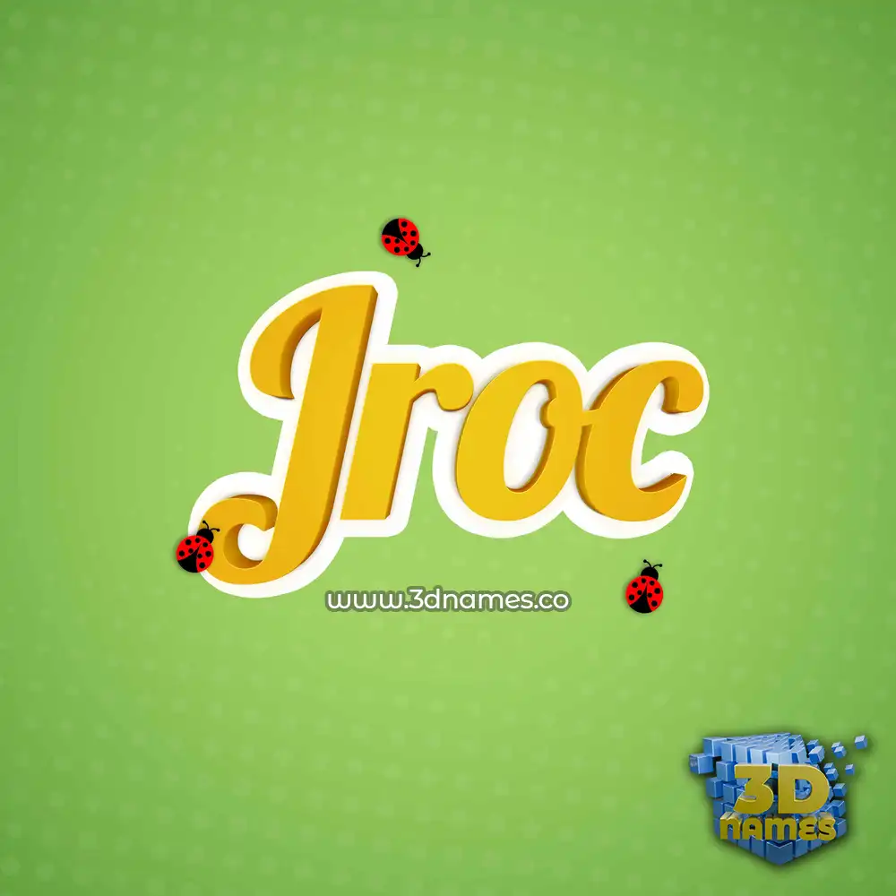 jroc in Ladybugs style - 3D name wallpaper