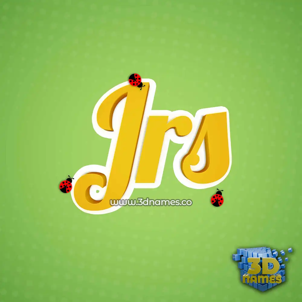 jrs in Ladybugs style - 3D name wallpaper
