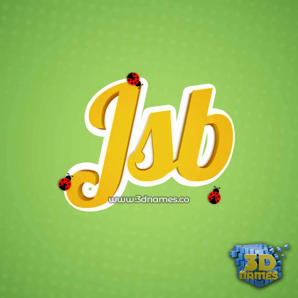 jsb in Ladybugs style - 3D name wallpaper