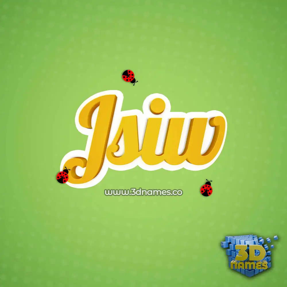 jsiw in Ladybugs style - 3D name wallpaper