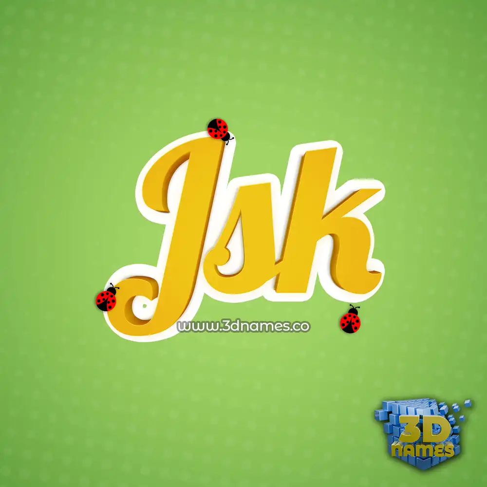 jsk in Ladybugs style - 3D name wallpaper