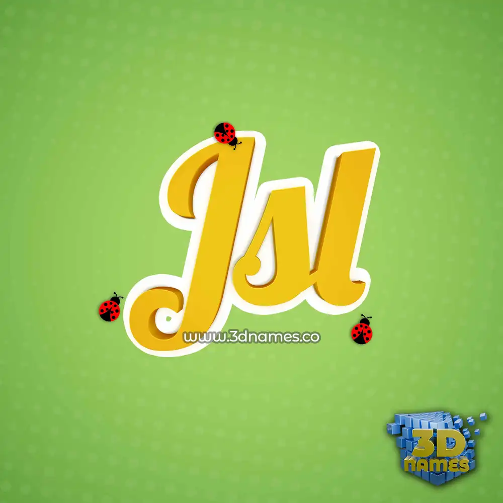 jsl in Ladybugs style - 3D name wallpaper