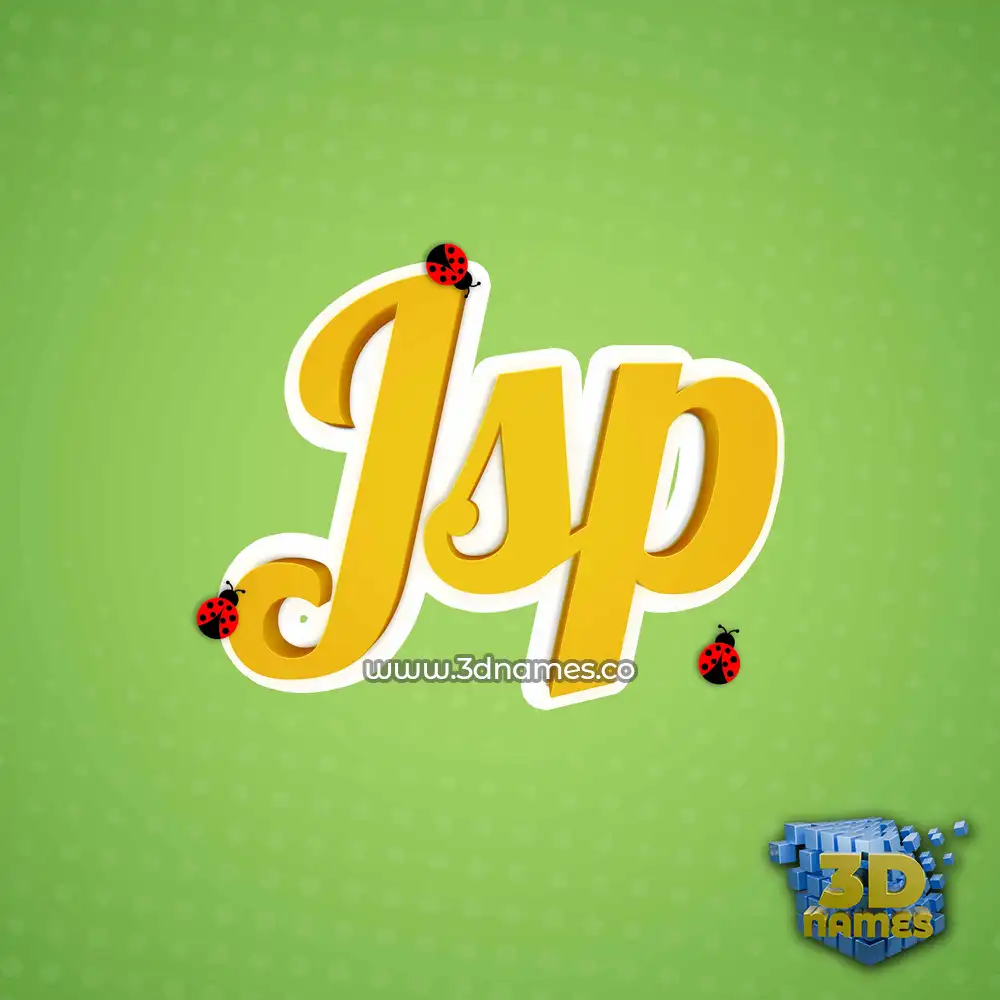 jsp in Ladybugs style - 3D name wallpaper