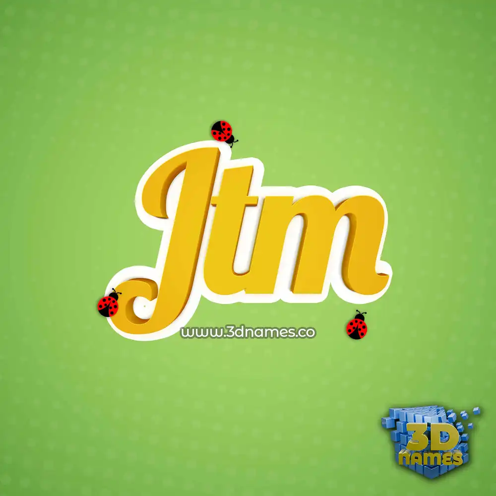 jtm in Ladybugs style - 3D name wallpaper