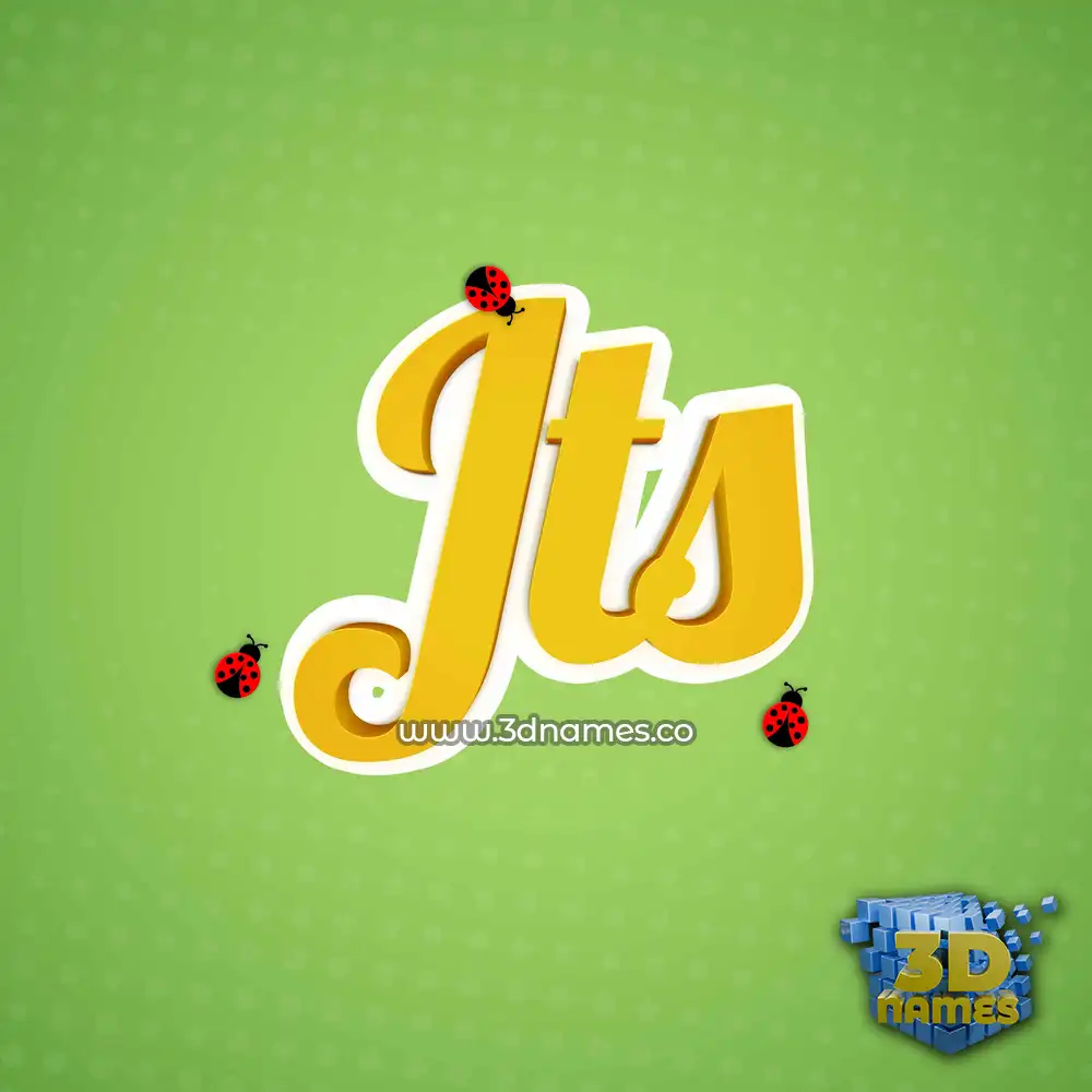 jts in Ladybugs style - 3D name wallpaper