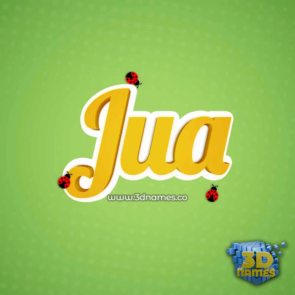 jua in Ladybugs style - 3D name wallpaper