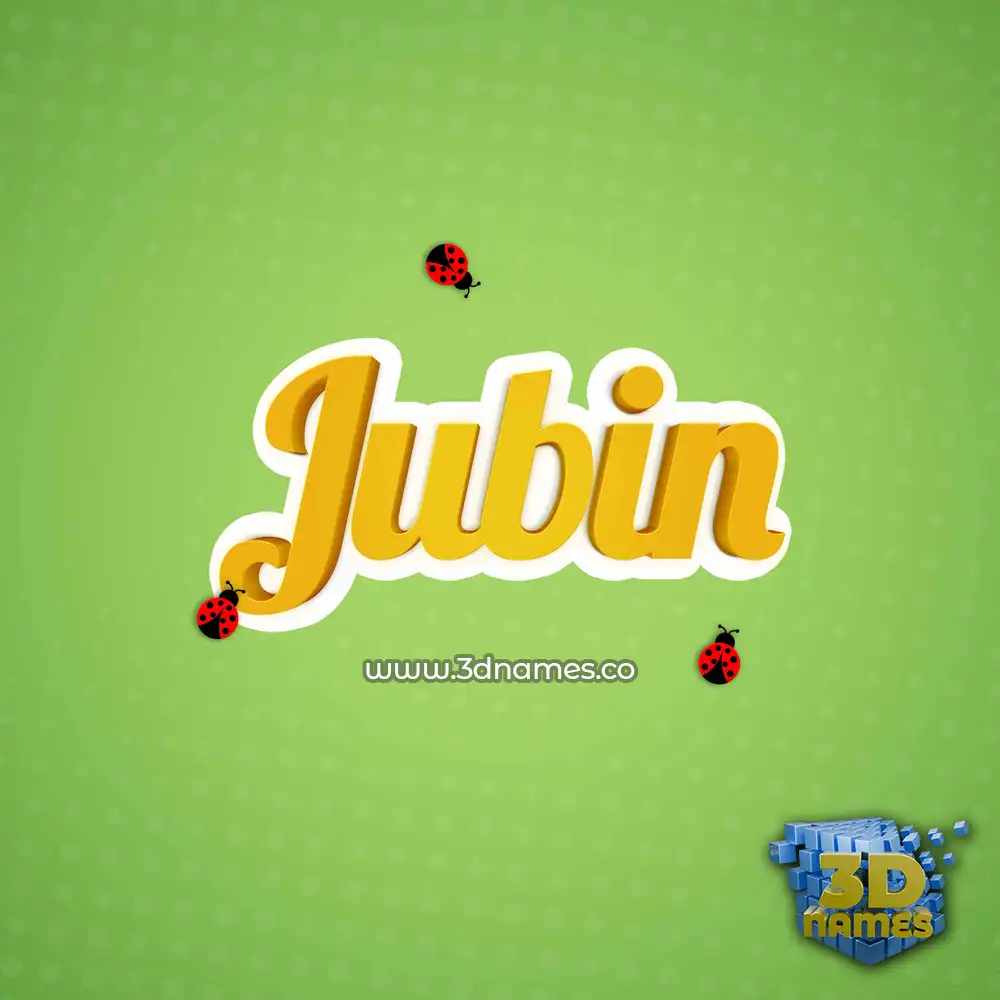 jubin in Ladybugs style - 3D name wallpaper