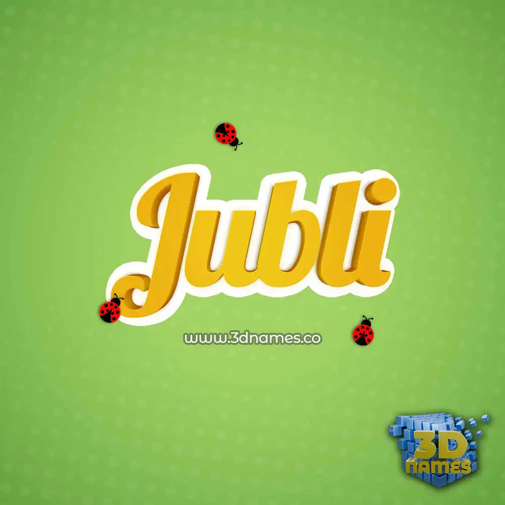 jubli in Ladybugs style - 3D name wallpaper