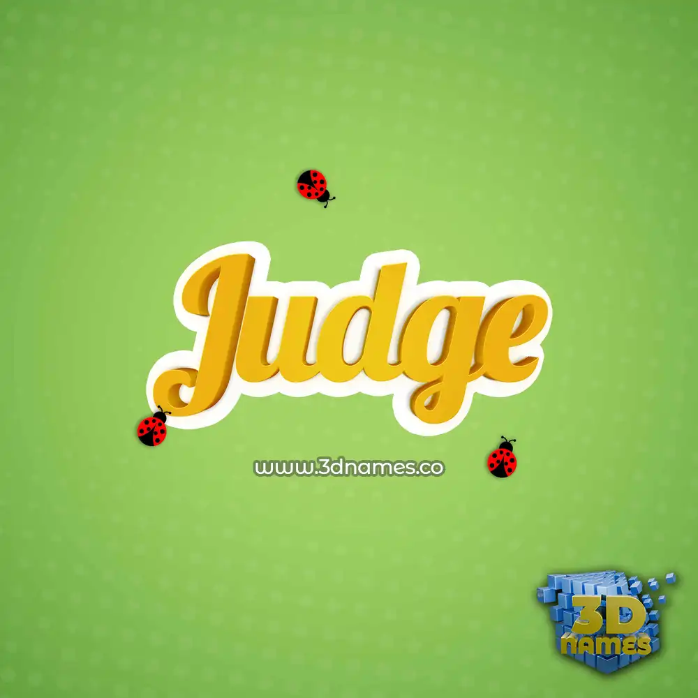 judge in Ladybugs style - 3D name wallpaper